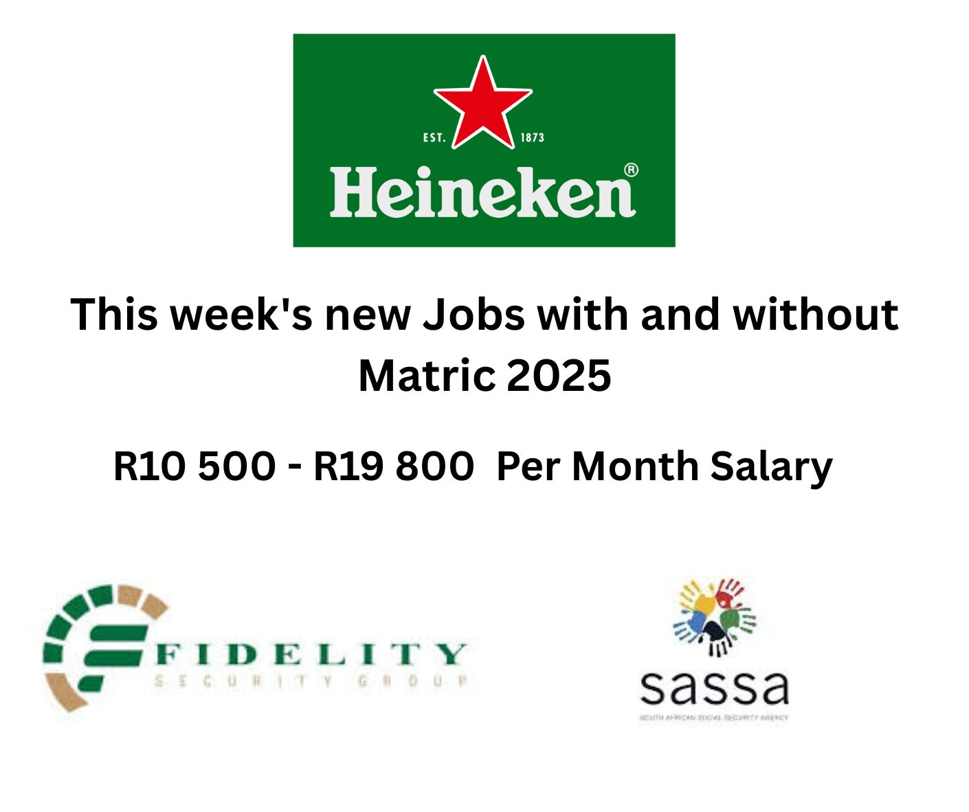 This week’s new Jobs with and without Matric 2025