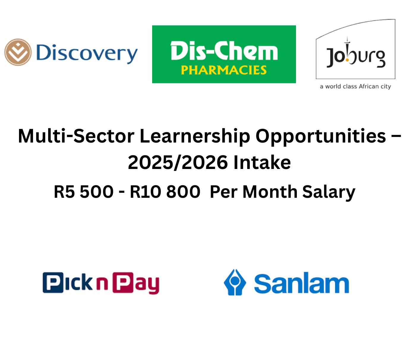 Multi-Sector Learnership Opportunities – 2025/2026 Intake
